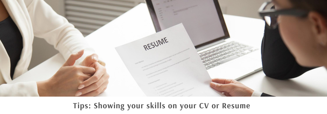 Showing your skills on your CV or Resume � prathigna.com
